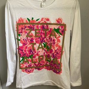 Zeta Tau Alpha white long sleeve shirt